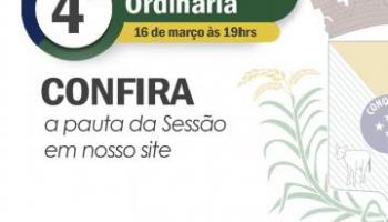Pauta da Sessão Ordinária